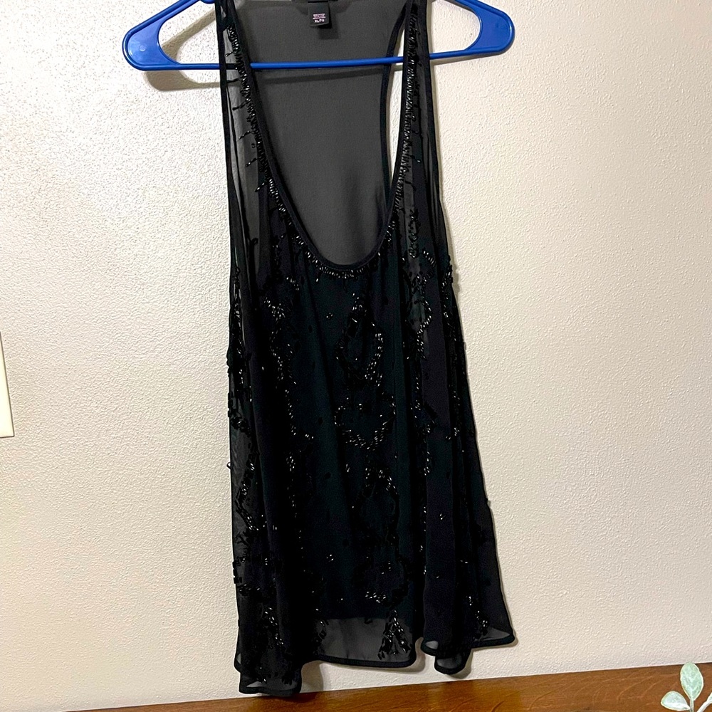 VS Sequined Racer Back Tank Large